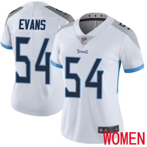 Tennessee Titans Limited White Women Rashaan Evans Road Jersey NFL Football #54 Vapor Untouchable